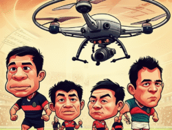 Penggunaan drone untuk pengamatan strategi pertandingan rugby